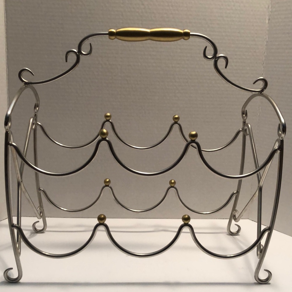 Southern Living Abindon Metal and brass wine rack